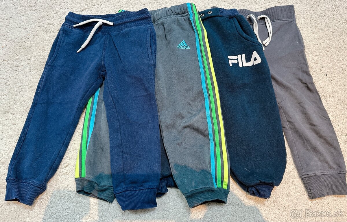 Detske teplaky znacky Tommy Bahama, Fila, Adidas, C&A