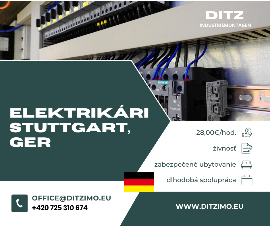 Dlhodobý projekt v Nemecku pre elektrikárov