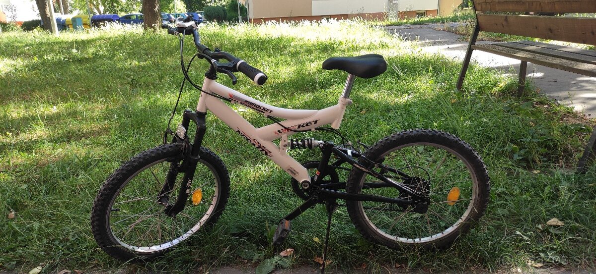 Detský celoodpružený bicykel 20"