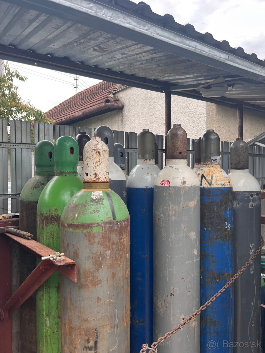 Argón,argón mix,kyslík,CO2 fľaše