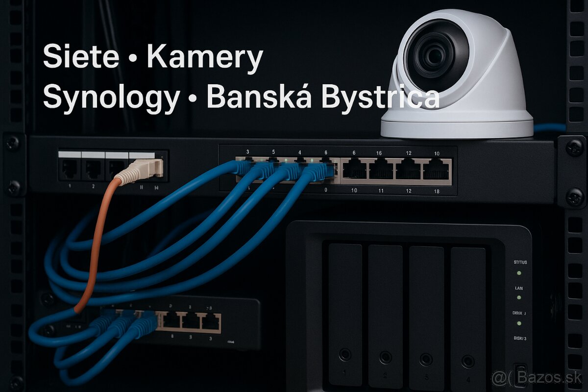 IT technik – siete, kamery, optika, Synology