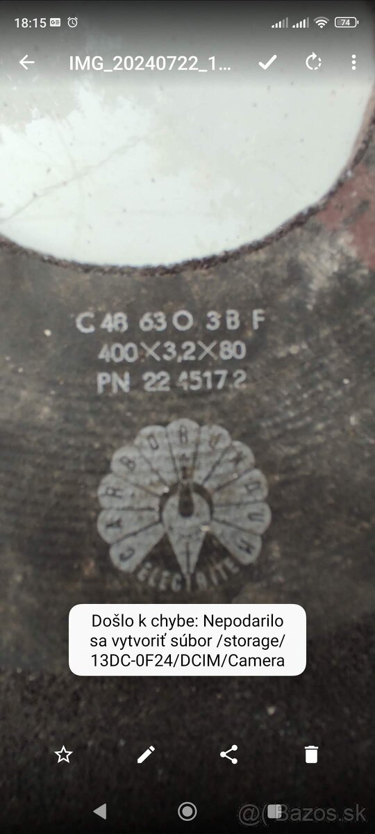 Predám kotúče na karbobrúsku