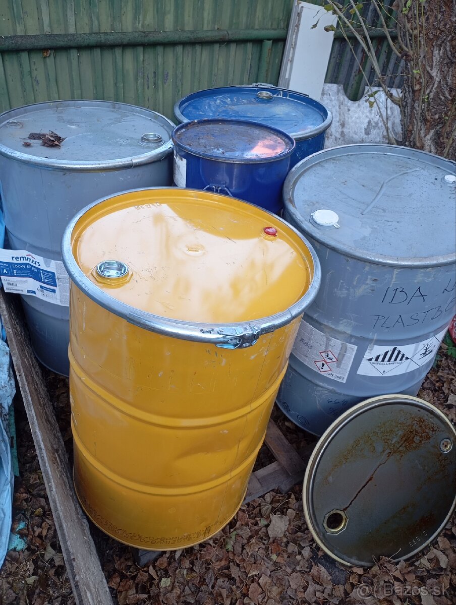 Plechový sud 208 litrov - viac kusov