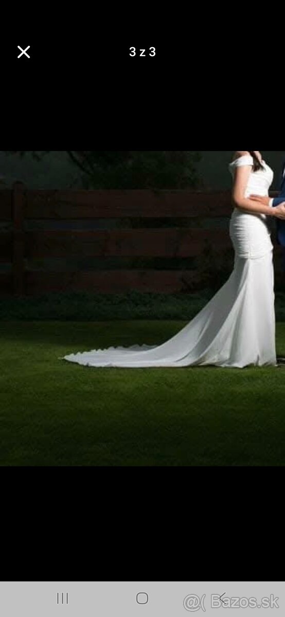Biele šaty - svadobné M