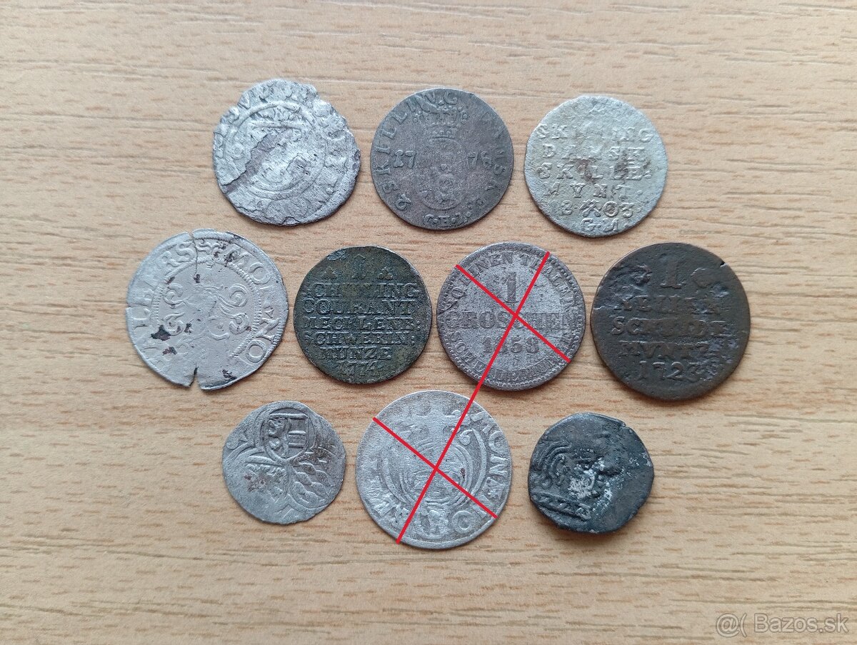 Staré strieborné mince