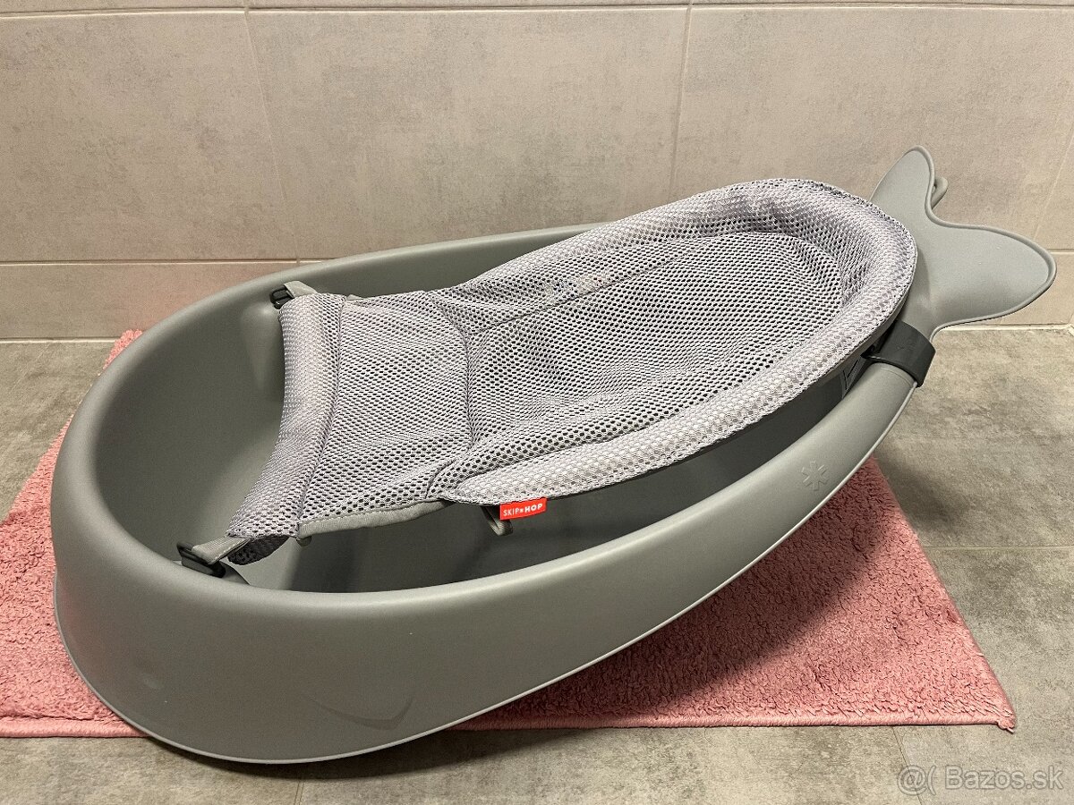 Vanicka pre babatka s ergonomickou podlozkou Moby zn. Skip H