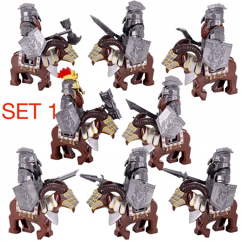 Figúrky pán prsteňov 4 (5ks) typ lego, nové