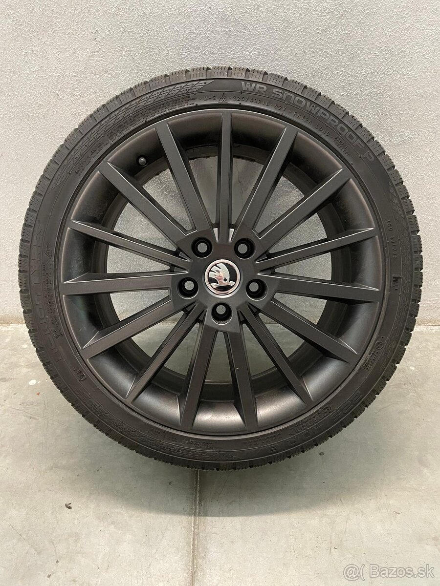 4ks originálny hliníkový disk 18'' Škoda Turini + zimné pn
