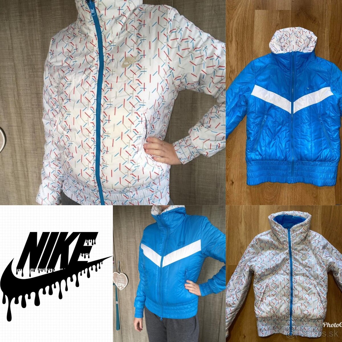 nike retro original obojstranna sportova bombera-bunda