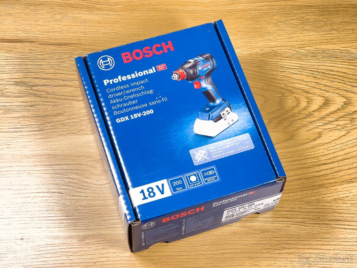 Bosch GDX 18V-200 rázový uťahovák NOVÝ NEOTVORENÝ