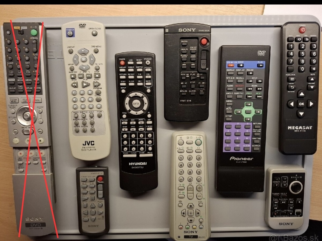 Diaľkové ovládanie TV, DVD, SAT, KAMERA - RÔZNE