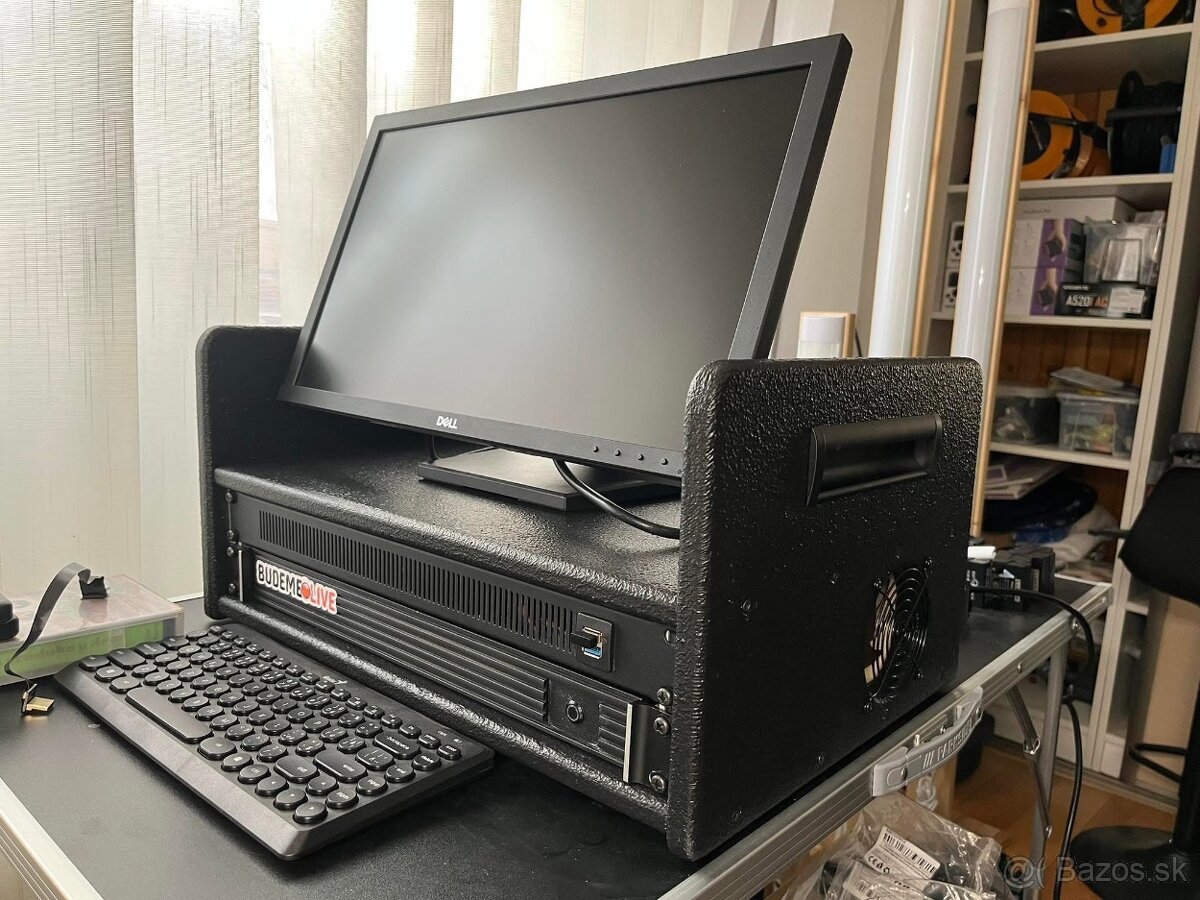 2U CUSTOM RACK + MONITOR DELL