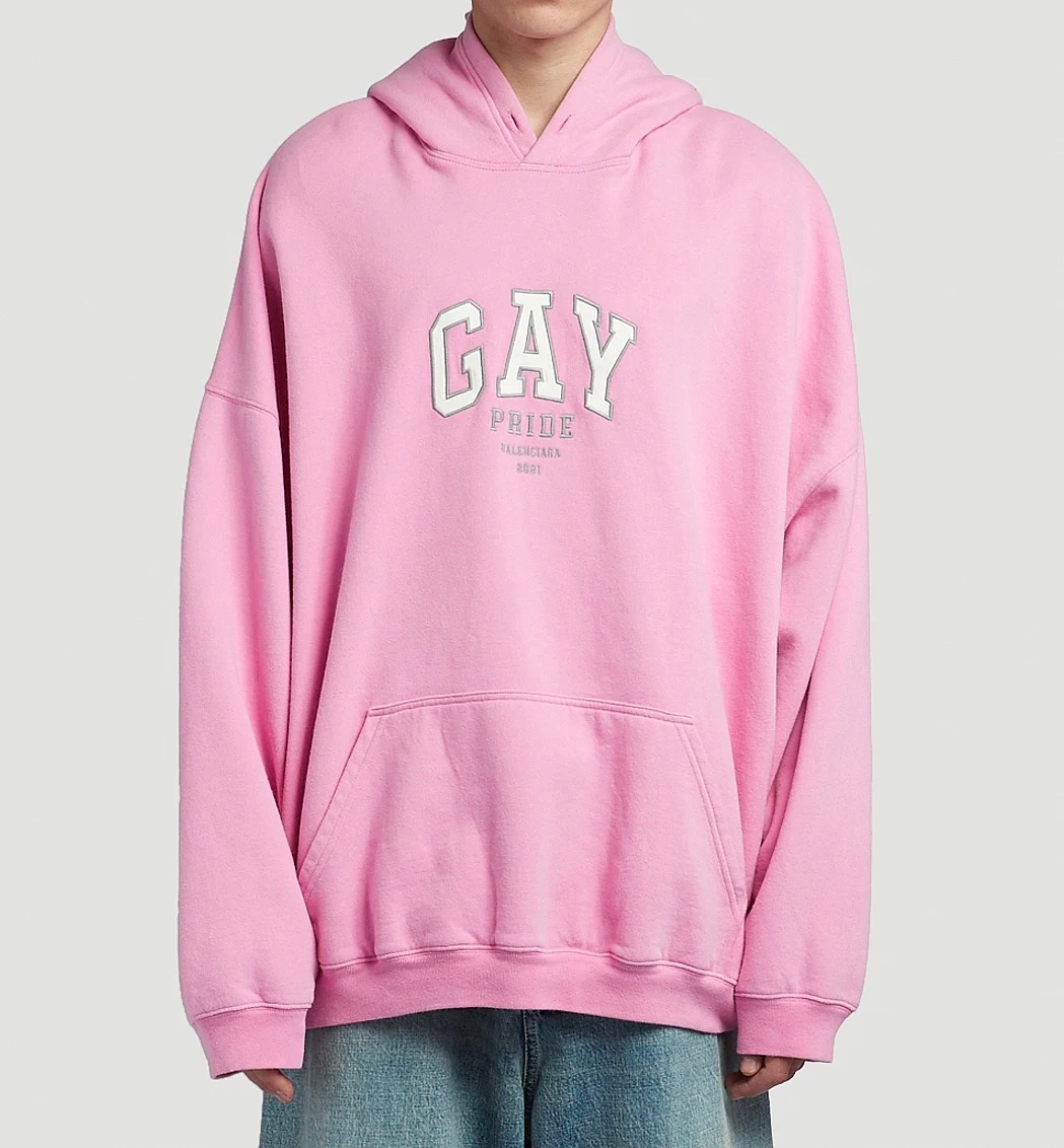 Balenciaga gay pride pink hoodie