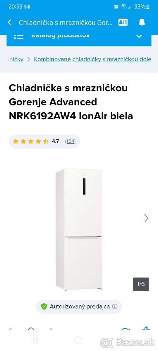 Chladnicka s mraznickou Gorenie