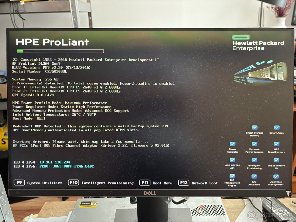 #62 - HP DL360 G9/2x E5 2640v3/256GB DDR4 RAM