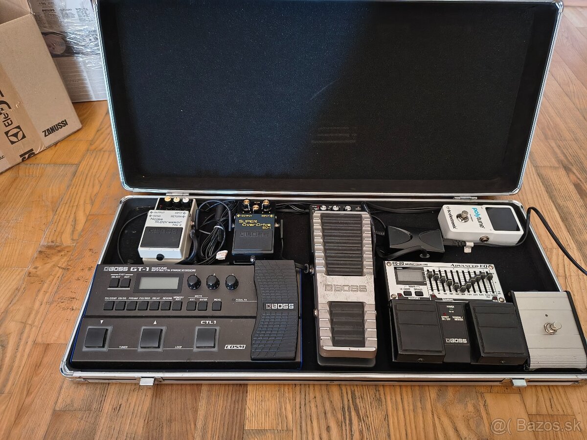 Boss, Digitech, pedalboard, marshall