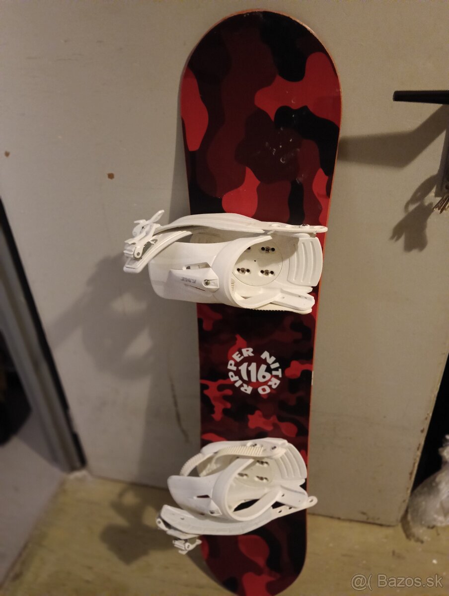 Snowboard Nitro Ripper Kids Red + viazanie