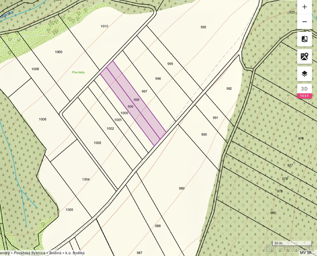 Pozemok v k.u. Bodina