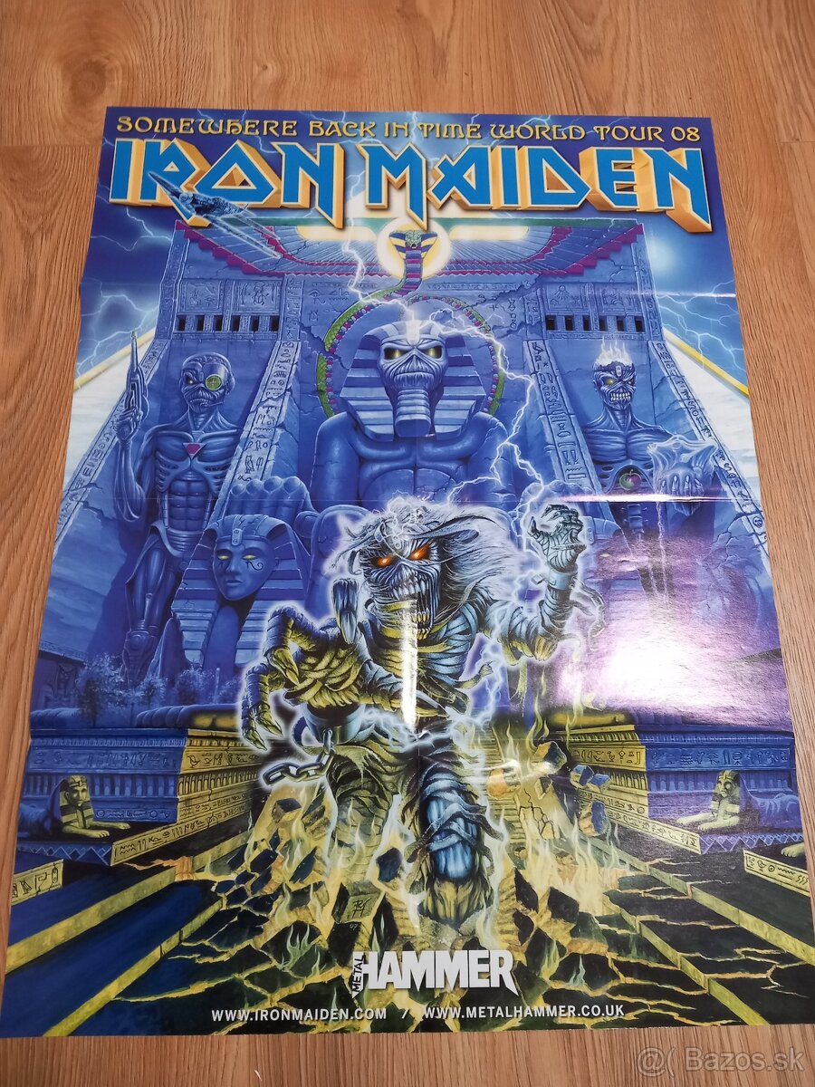 Plagat iron maiden z roku 2008 v top stave ako nové