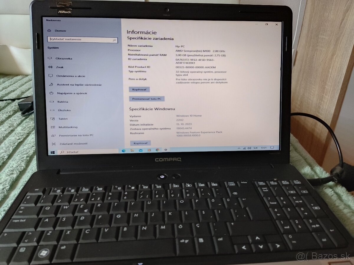 Predám Notebook HP Compact Presrio cq61