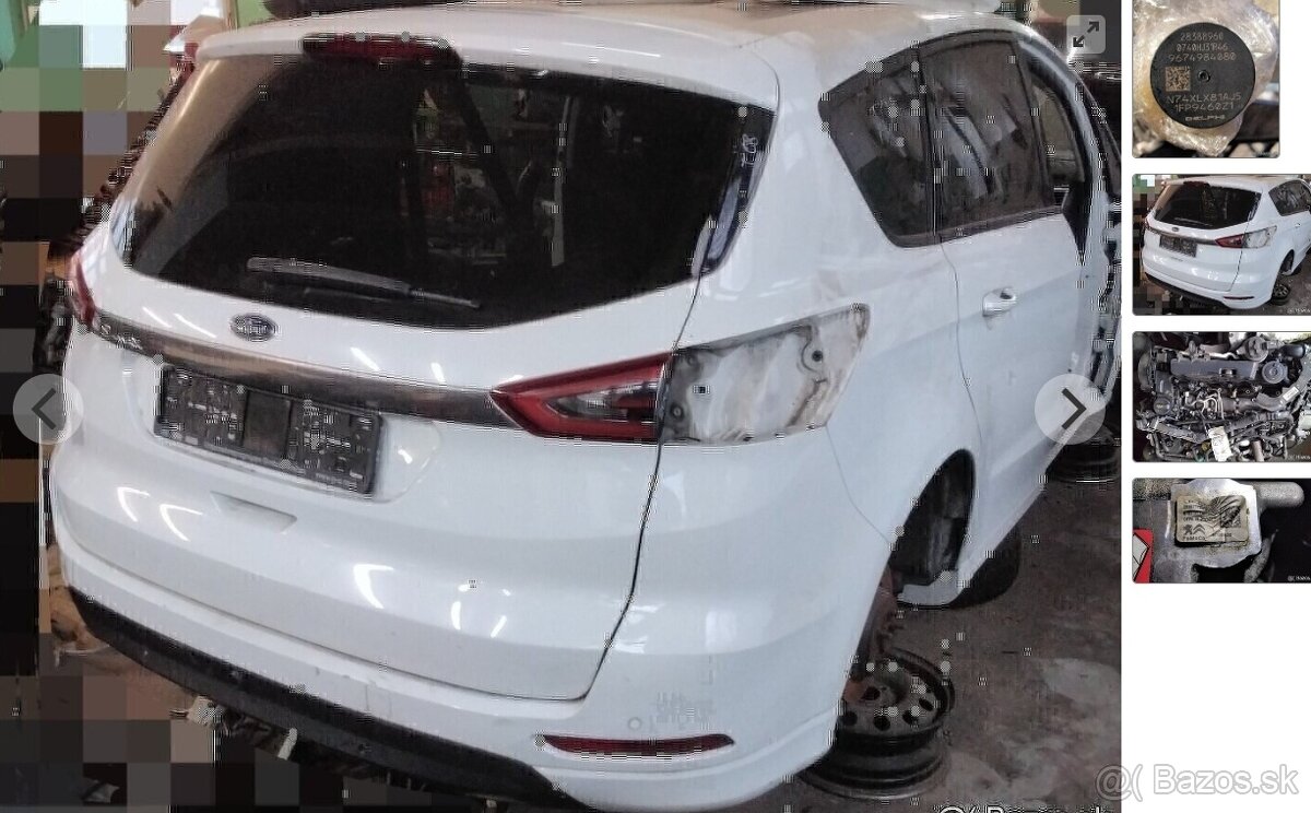 FORD S-MAX 2.0 TDCI 2016 predám TRYSKY 9674984080, 28384347,