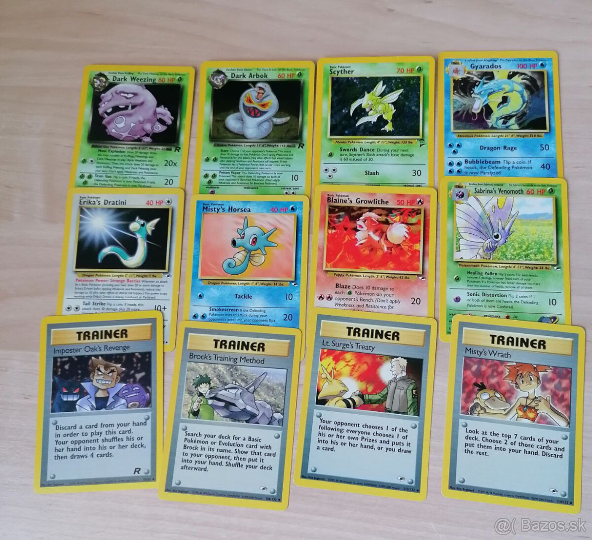 Vintage pokémon TCG karty