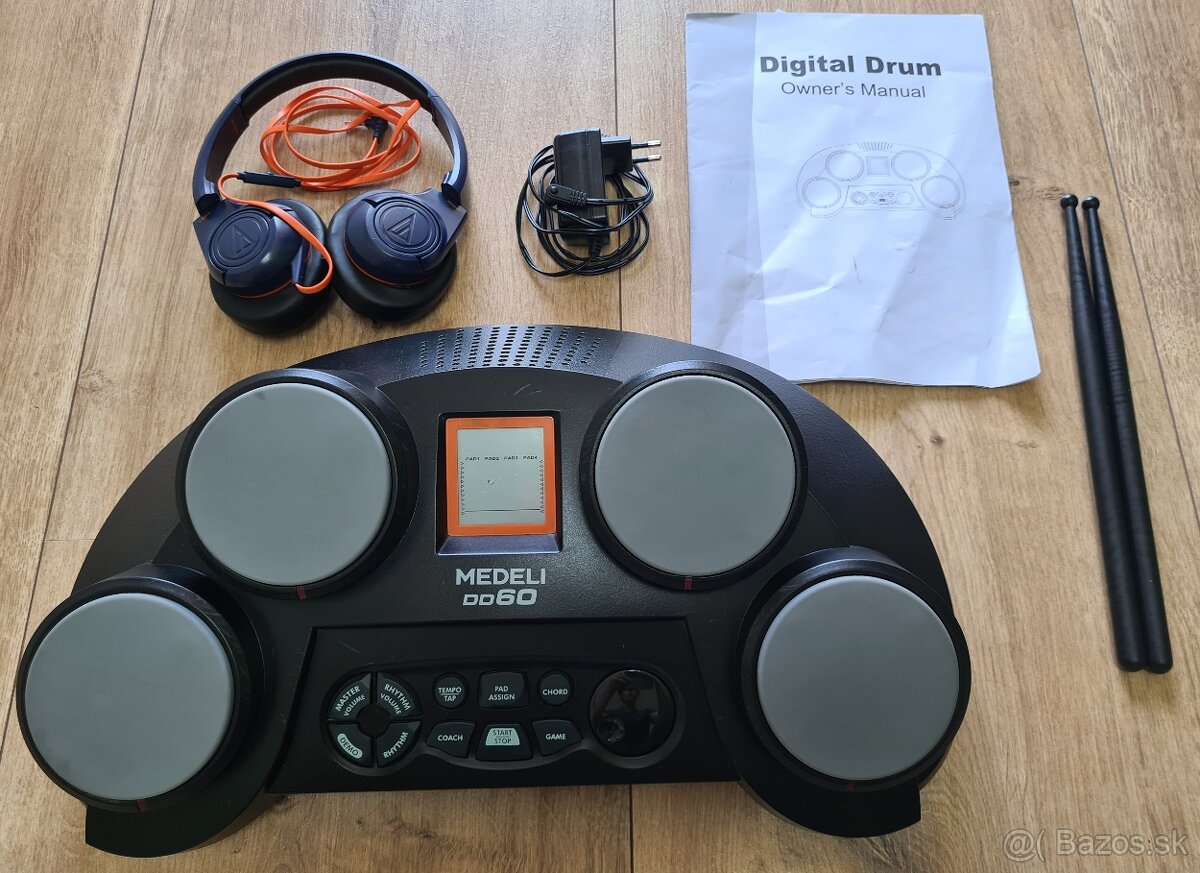 Elektrický bubon Medeli DD60 – komplet balenie