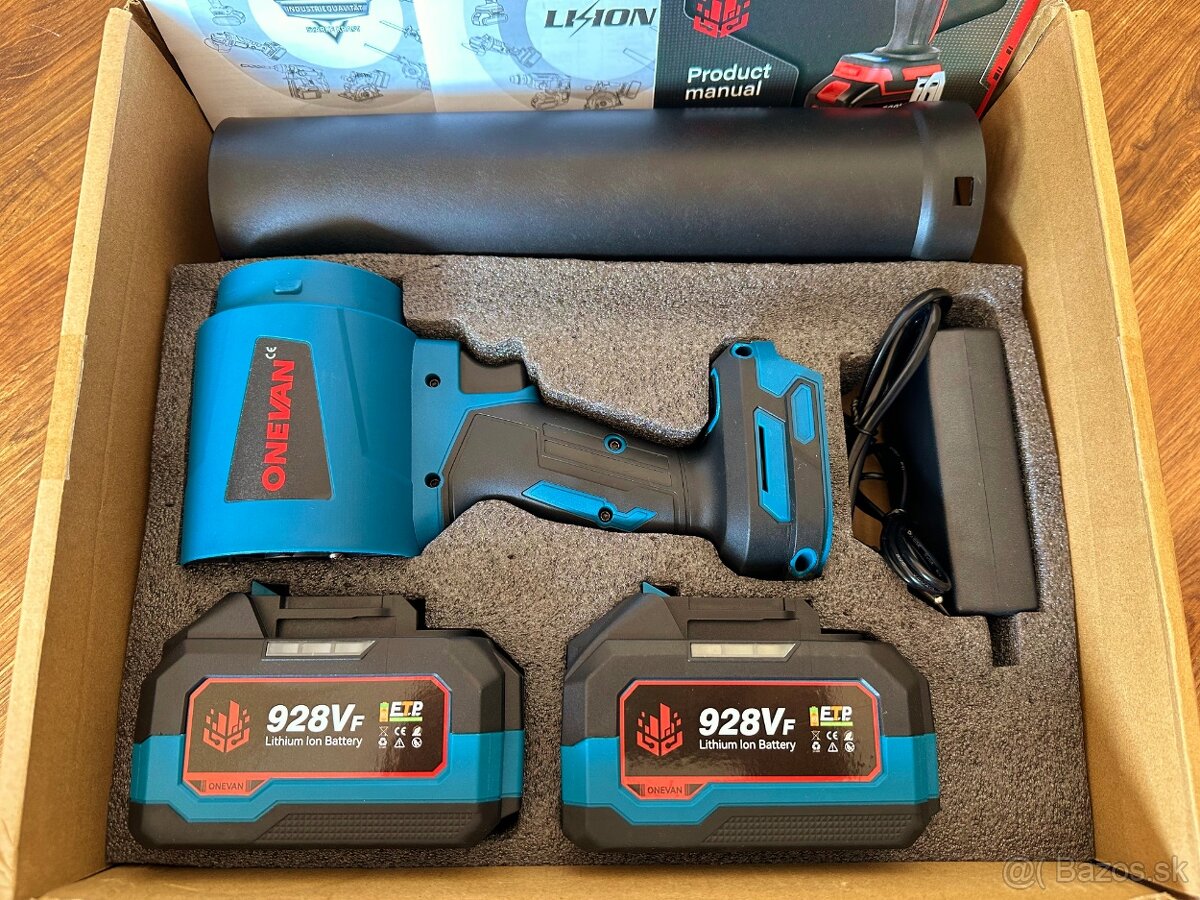 AKU bezuhlíkový TURBO fúkač 4000W / 300 000 ot. / 400 m/s