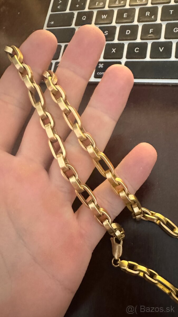🥇102g Zlata retiazka - pánska - 62.5 cm. 585 - 14karat