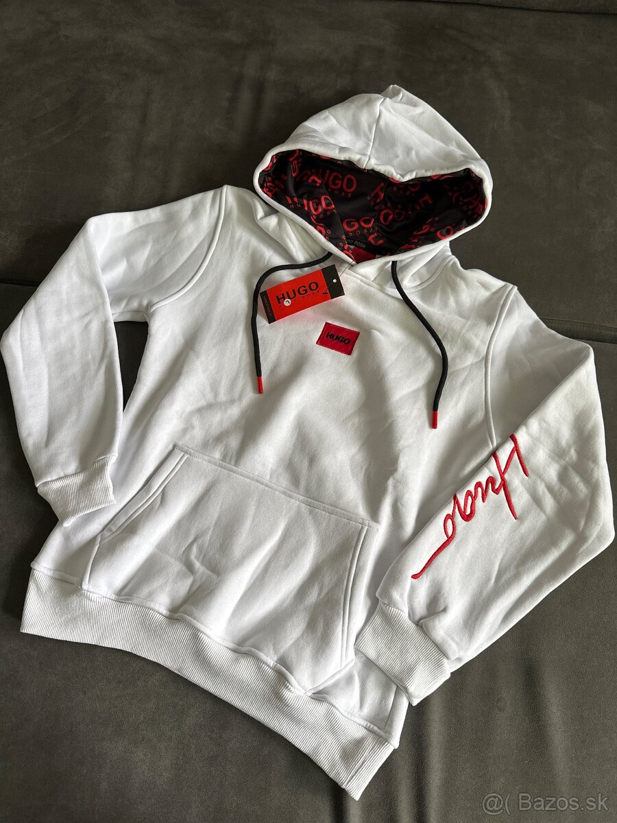 Biela mikina Hugo boss L
