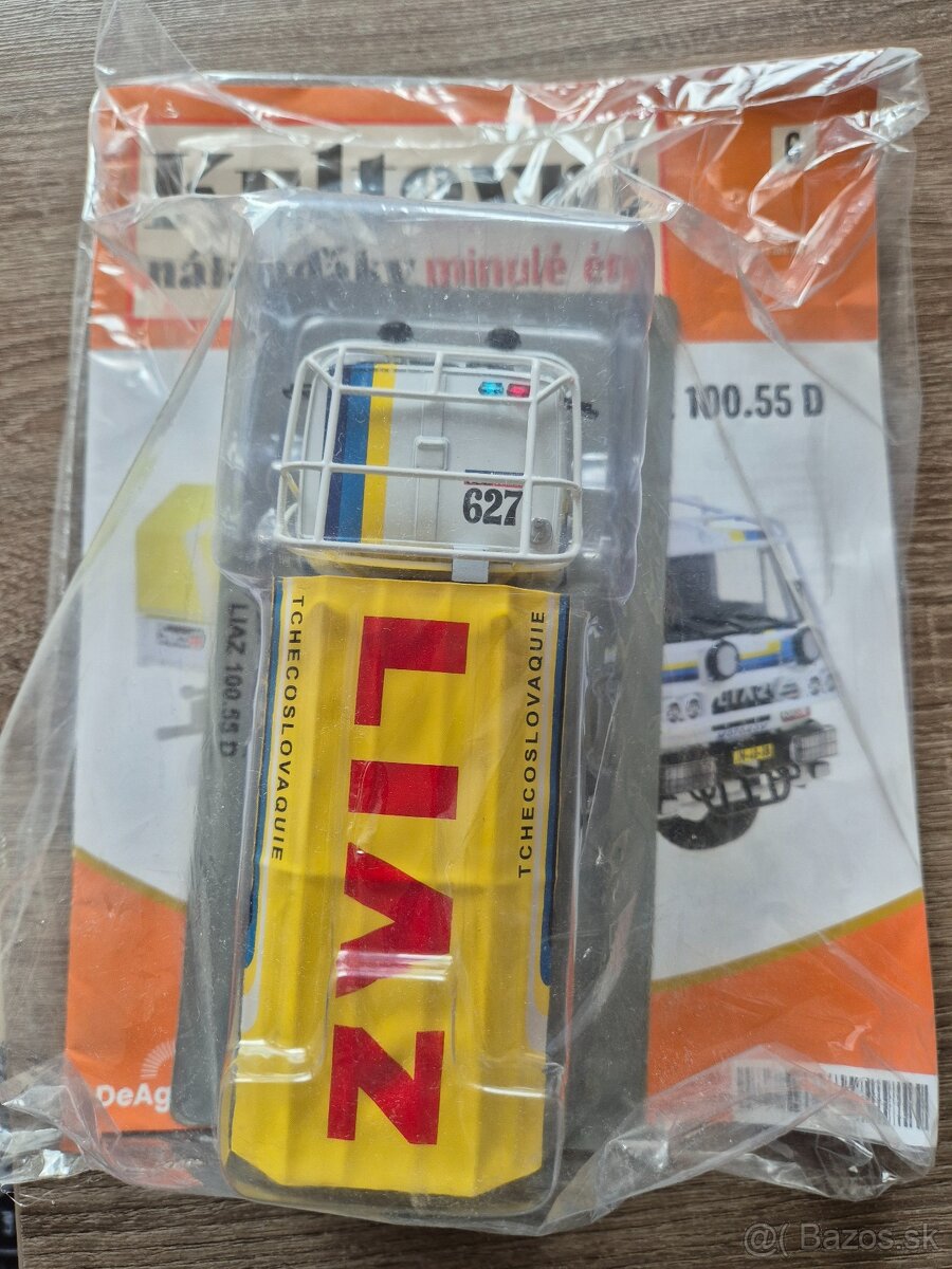 Predám časopis s kovovým modelom v mierke 1:43-Liaz 100.55 D