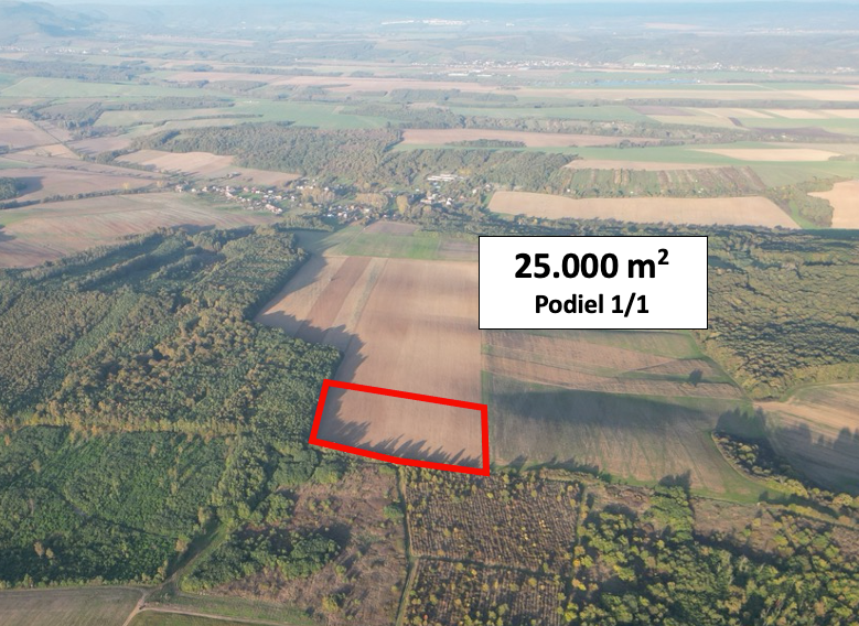 Trebušovce – 25.000 m2 ORNÁ PÔDA podiel 1/1