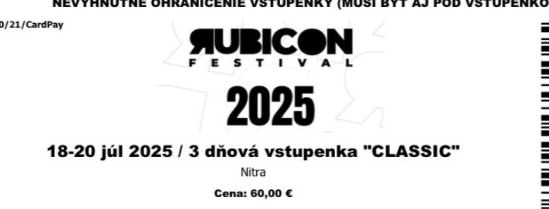 Rubicon Classic 1x (3dni)