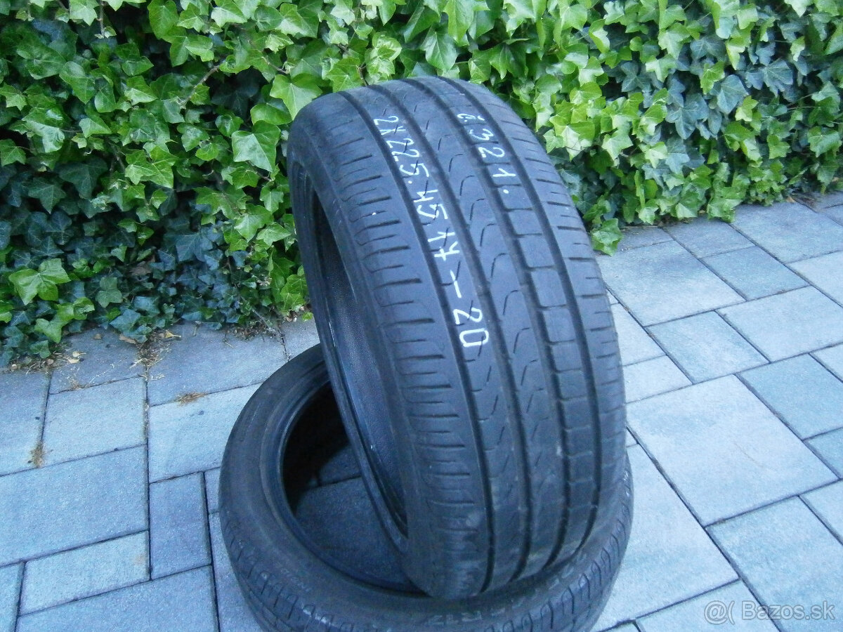 Predám 2x letné pneu Pirelli 225/45 R17 91YXL