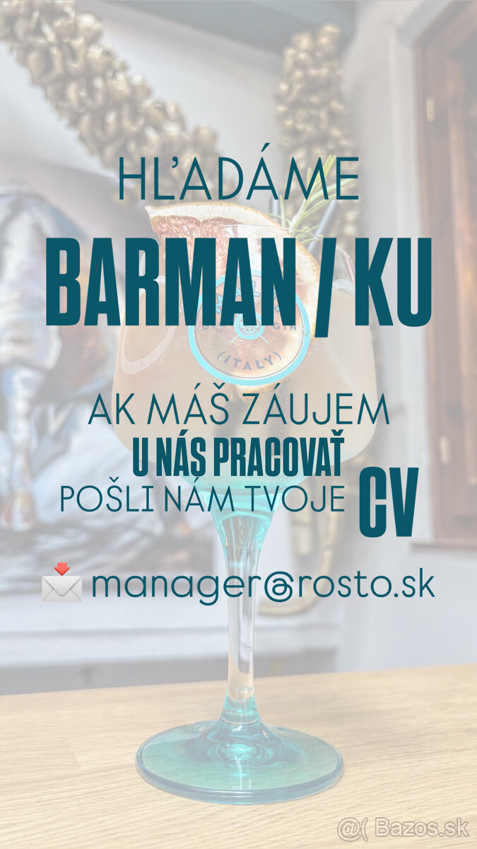 Hľádame barmana/ku