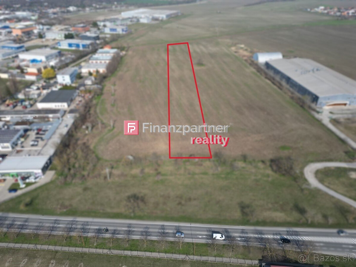 Exkluzívne na predaj priemyselný pozemok o rozlohe 10265 m2