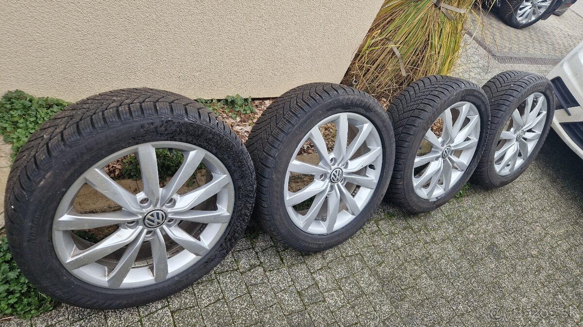 Zimná ALU VW sada 205/50 R17 , 5x112, VW Golf Vll
