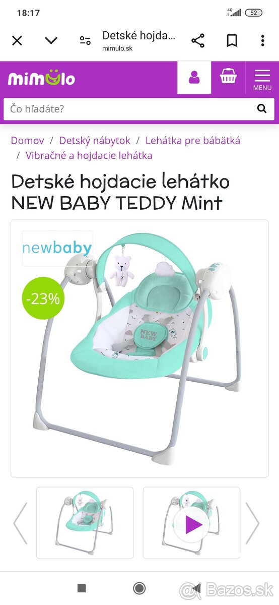 Detské hojdacie vajíčko