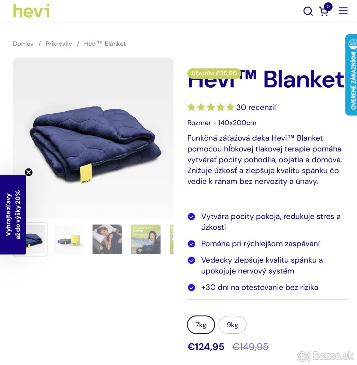 Záťažová prikrývka Hevi 7kg