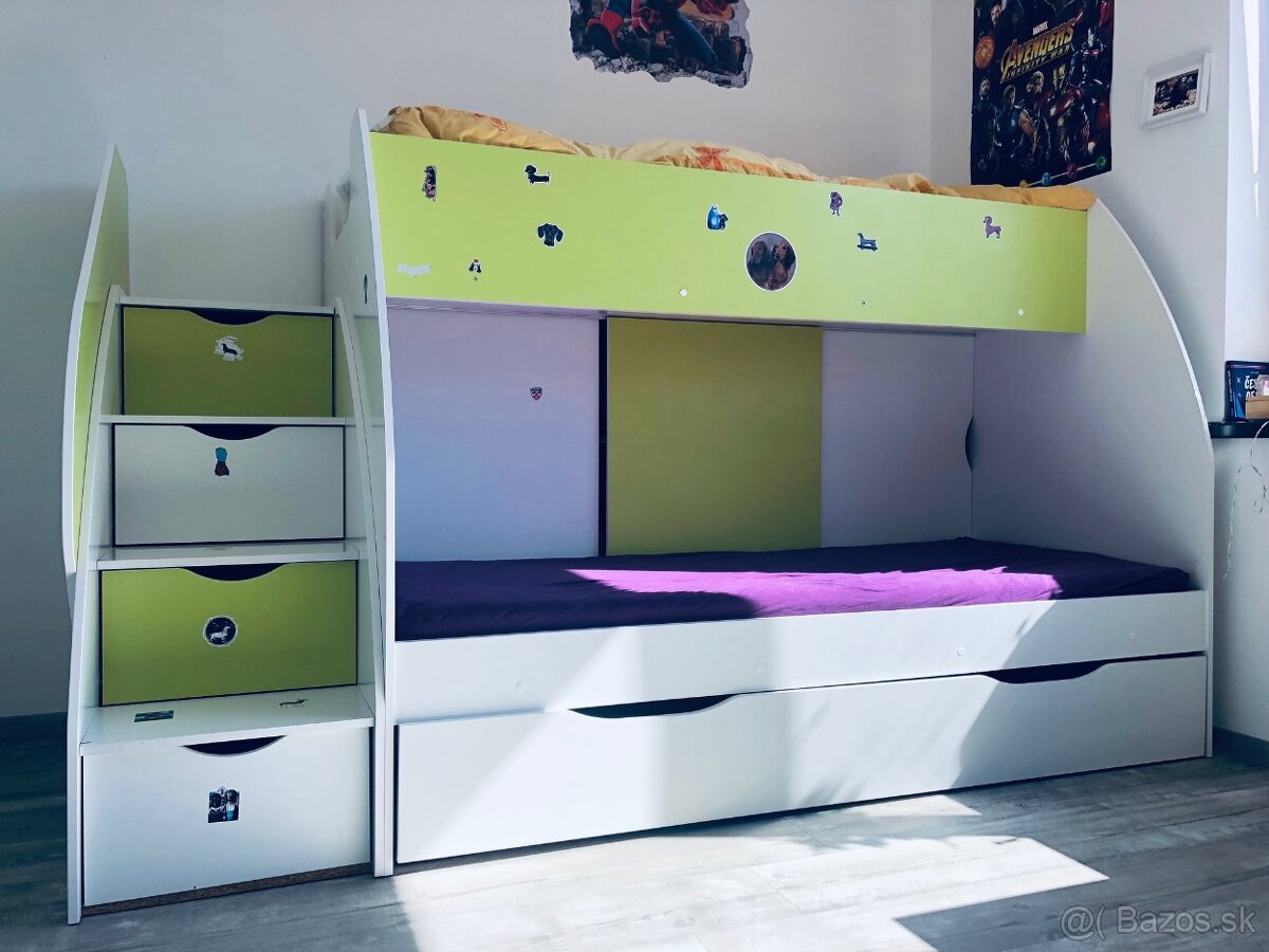 Detská poschodová posteľ