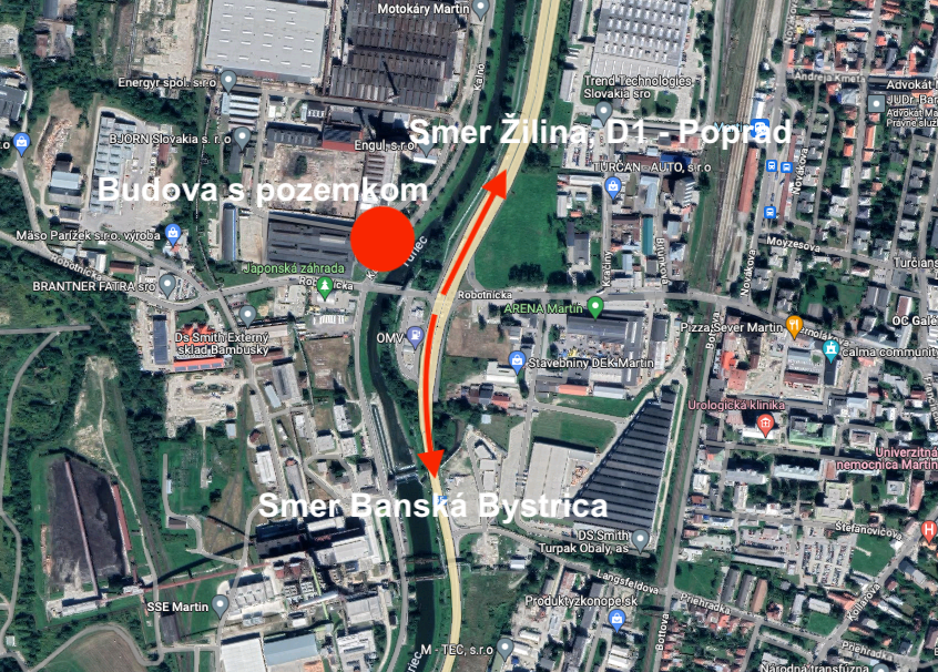 Administratívna budova MT, pozemok 2829 m2..