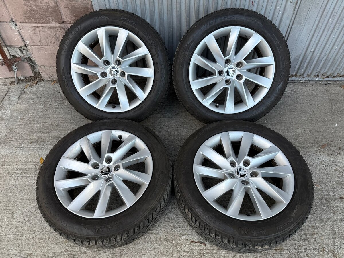 17" Elektrony 5x112 SKODA zimne pneu 215/55 R17