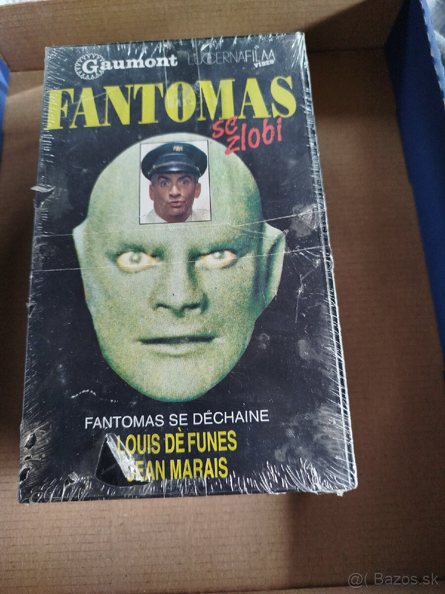 Predám VHS Fantomas nepoužité zabalené