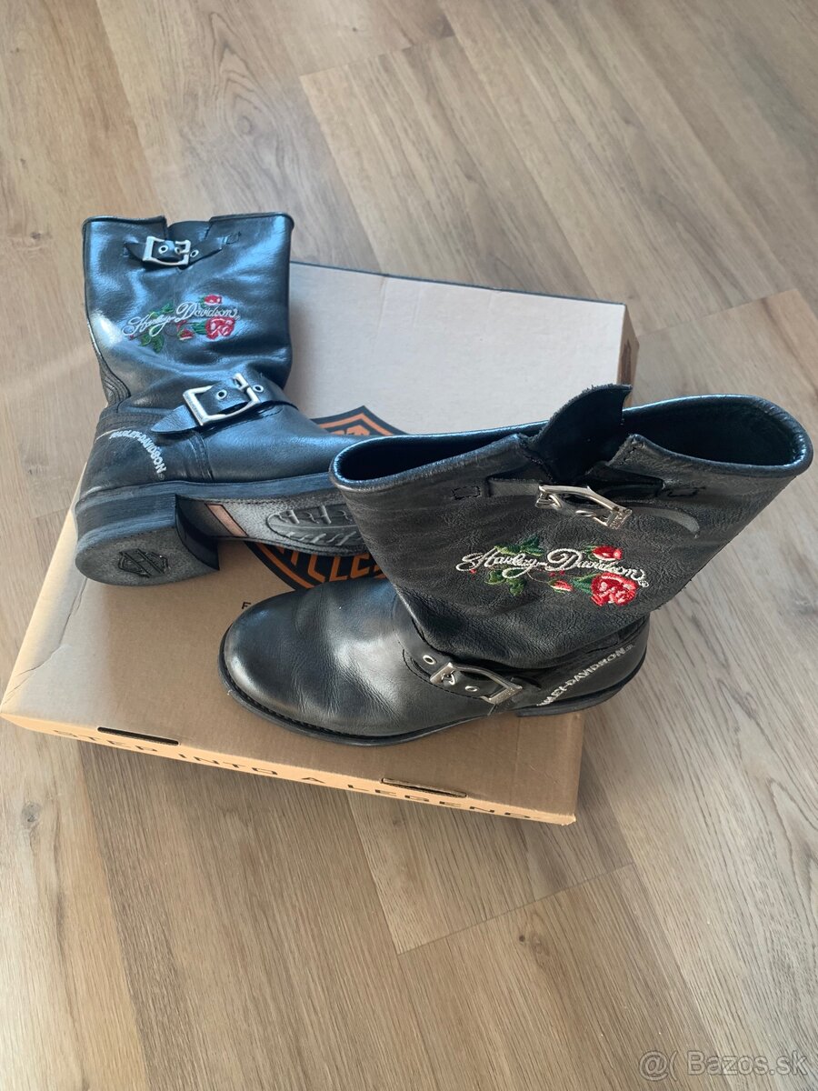 Dámske čižmy + kabelka Harley Davidson
