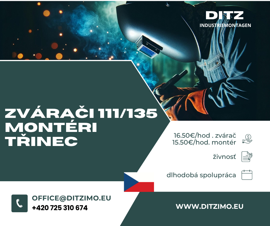 Zvárači 111 a 135, montéri - Třinec, CZ