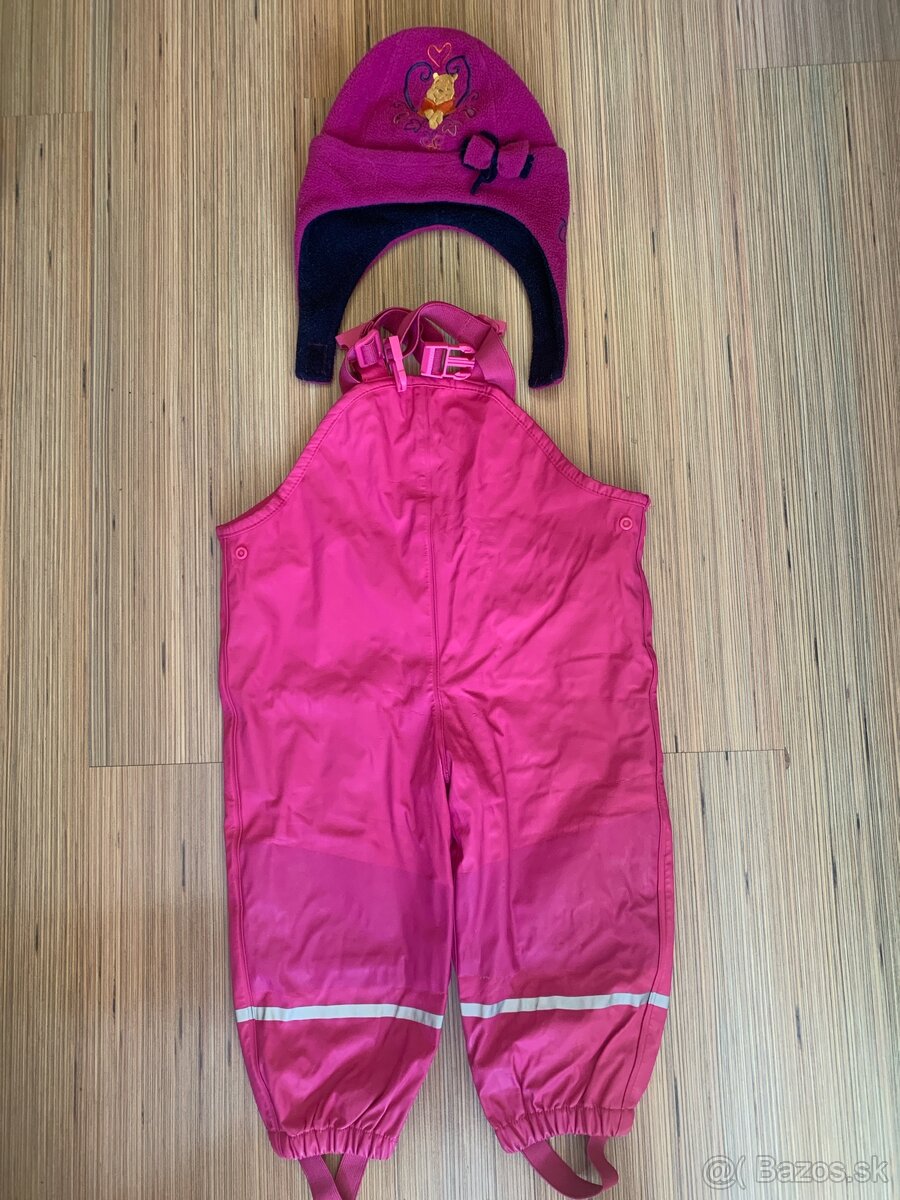 Zateplené nohavice 86/92 + čiapka