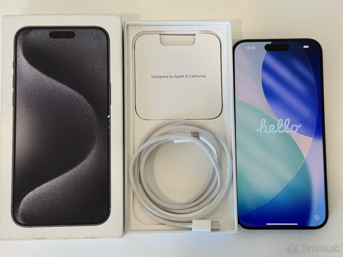 Apple iPhone 15 Pro Max 256gb - čierny