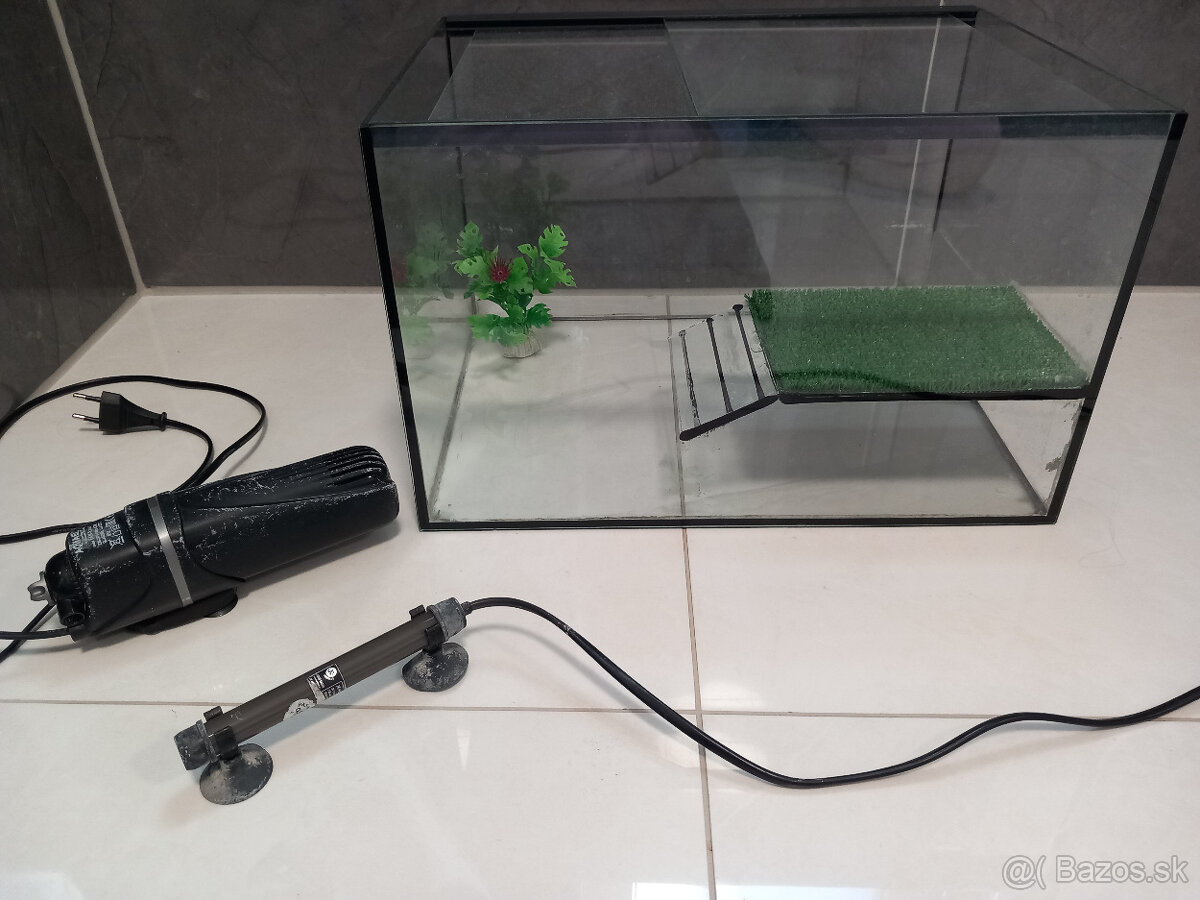 Terárium pre vodné korytnačky s ostrovom