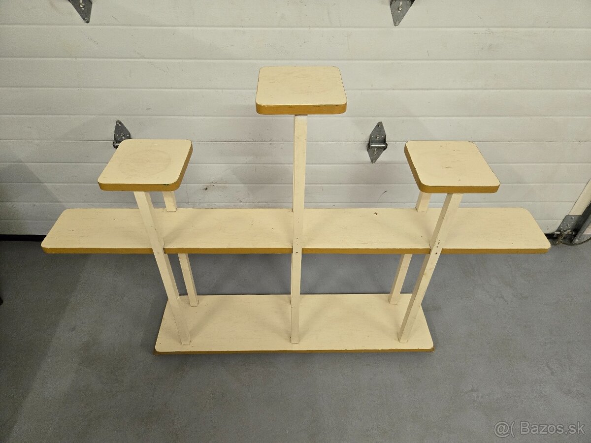 Drevený retro stojan na kvety 50-60 roky