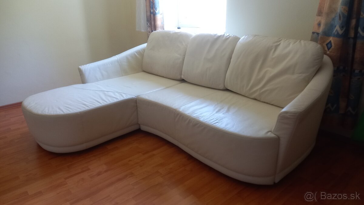 Kožená rohová sedačka